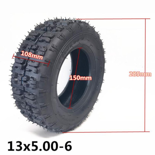 Pneu de vélo de plage antidérapant épais 13 x 5.00-6, accessoires, style : pneu extérieur SH9703558-05